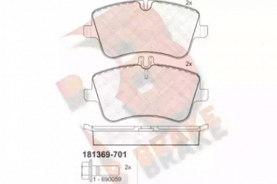 R BRAKE rb1369701 -  Комплект тормозных колодок, дисковый тормоз